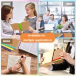 10 Pack Composition Journals Notebook, Kraft Notebooks with Rainbow Spines, Brown Soft Cover A5 Notebooks 5.5” x 8.3” 60 Pages, Lined Paper for School, Office, or Home