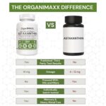 15mg Astaxanthin 4X Strength, 60 Max Absorption Vegetable Capsules. OrganiMAXX Astaxanthin Supplement GMO-Free Microalgae Extract Carotenoids. Antioxidant Support for Hair, Skin...