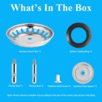 [2 Pack] IUYPKQ Kitchen Sink Strainer - Sink Drain Stopper - Kitchen Sink Plug with Anti-Clogging Basket - Bouchon Evier Cuisine