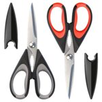 2-Pack Kitchen Scissors, Scissors All Ppurpose for Food, Durable Stainless Steel, Dishwasher Safe, Soft Grip Comfort Handle for Chicken Poultry MEA