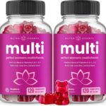 (2-Pack) Multivitamins for Women | Womens Multivitamins Gummies | Bones, Brain, Heart, Immune & Energy Supplement | Womens Vitamins A, B, C, D, E, Biotin & Folic Acid | 120 Gummies