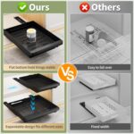 2 Pack Pull Out Cabinet Organizers Expandable (11.6''-17.5''), Plastic Slide Out Drawers for Kitchen, Bathroom, Pantry, Under Sink Storage, Pull Out Drawers Fixed with Adhesive...