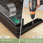 2 Pack Pull Out Cabinet Organizers Expandable (11.6''-17.5''), Plastic Slide Out Drawers for Kitchen, Bathroom, Pantry, Under Sink Storage, Pull Out Drawers Fixed with Adhesive...