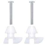 2 Pack Toilet Seat Bolts Replacement Kit, No-Slip Toilet Tank Seat Screws with Nuts Hardware Lid Fasteners Replacement Parts Compatible with Kohler 1133024