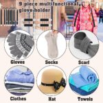 2 Pairs Winter Mitten Clips Elastic Stainless Steel Gloves Clips for Toddler, Kids, Baby and Adults Dress Clips Cinch Sweater Collar Cardigan Shawl Fashion Fit Garment Blouse...