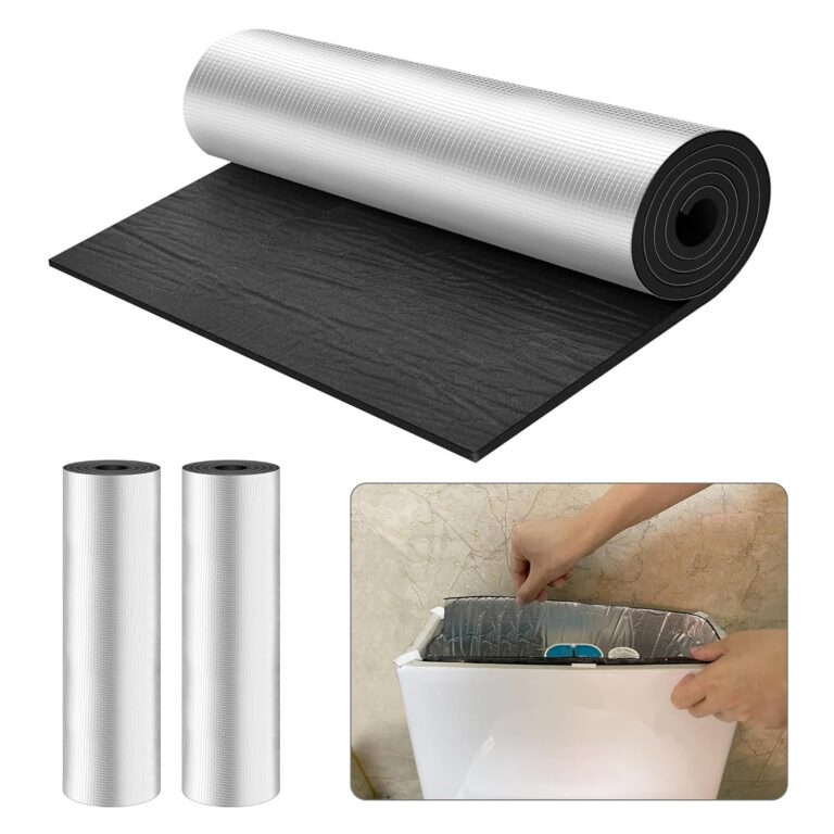 2 Pcs Toilet Tank Liner-40"x15.7" Thicken Toilet Anti Condensation Kit with Aluminum Foil-Self Adhesive Toilet Tank Insulation Liner for Stopping Condensation to Prevent Water...