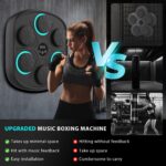 2025 New Smart Music Boxing Machine with Premium Boxing Gloves, Bluetooth Training Machine with LED Electronic Wall Mounted, Home Workout Boxing Target Machine for Adults and Kids