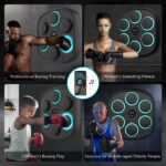 2025 New Smart Music Boxing Machine with Premium Boxing Gloves, Bluetooth Training Machine with LED Electronic Wall Mounted, Home Workout Boxing Target Machine for Adults and Kids