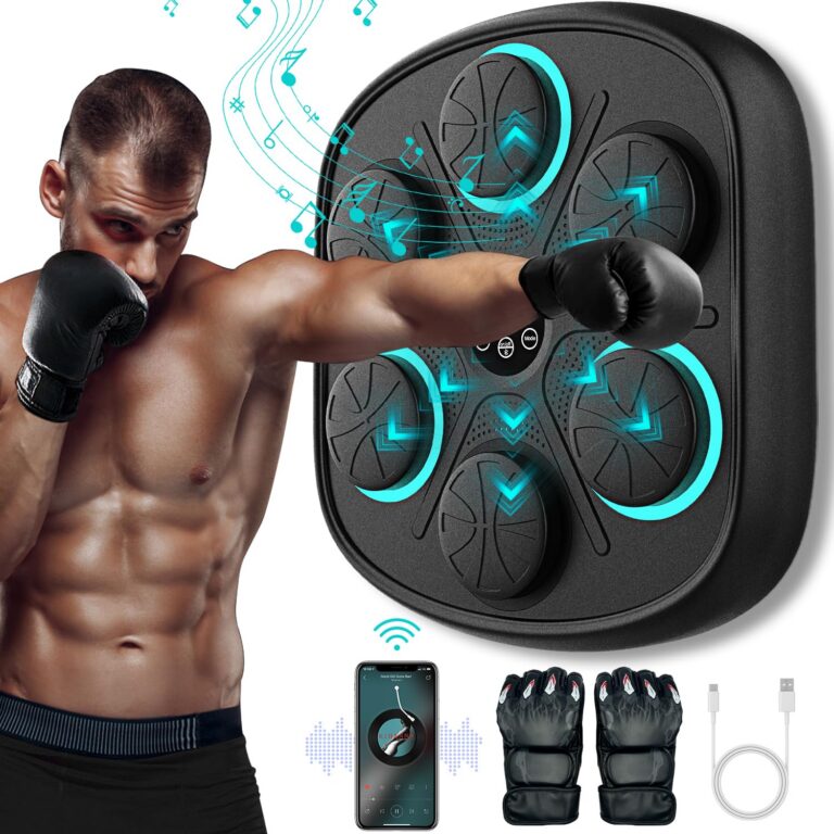 2025 New Smart Music Boxing Machine with Premium Boxing Gloves, Bluetooth Training Machine with LED Electronic Wall Mounted, Home Workout Boxing Target Machine for Adults and Kids