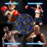 2025 Upgraded Music Boxing Machine for Adults & Kids - Wall-Mounted Smart Punching Target with Boxing Gloves, Home Gym & Office Training Equipment (Latest Model)