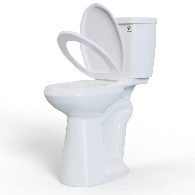21" High Toilets Tall Elongated Toilet, S-trap & 12" Rough in Toilet, SUPERFLO Bathroom Toilet Bowl & Single Flush Tank for Seniors, Disabled & Tall Person