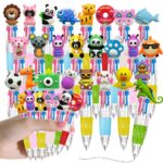 24PCS Fun Pens Assorted Multicolor Pen in One Bulk, 4-in-1 Cute Pen Mini Kawaii Pens Ballpoint Pens for Student Teacher Class School Office Home