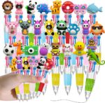 24PCS Fun Pens Assorted Multicolor Pen in One Bulk, 4-in-1 Cute Pen Mini Kawaii Pens Ballpoint Pens for Student Teacher Class School Office Home
