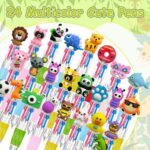 24PCS Fun Pens Assorted Multicolor Pen in One Bulk, 4-in-1 Cute Pen Mini Kawaii Pens Ballpoint Pens for Student Teacher Class School Office Home