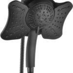 2.5 GPM High Pressure Shower Head: GRICH 8.7 Inch Black Shower Heads with Hand Held Spray 2-in-1 Combo, 9-Settings Handheld Shower Head & Adjustable Rain Shower Head with Hose...