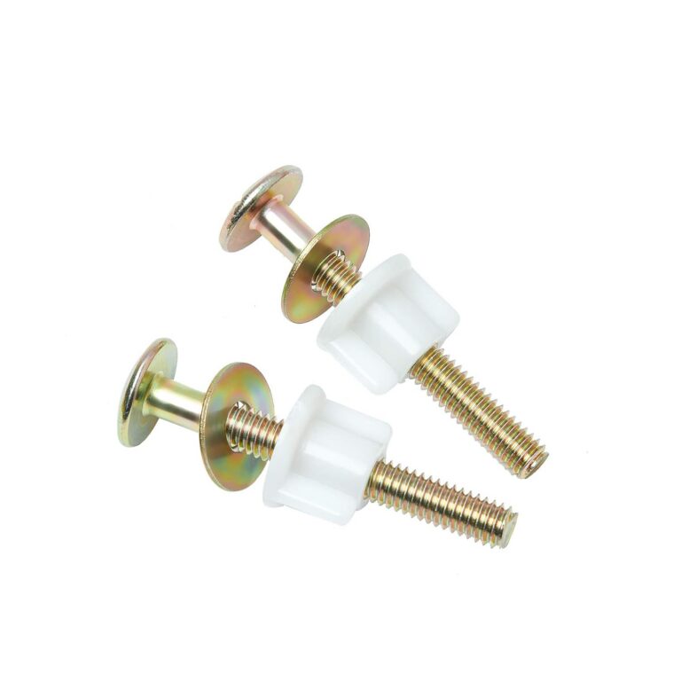 2Packs Heavy Duty Toilet Seat Fastener, Steel Bolts and Nuts with Plastic Nuts and Metal Washers, Replacement for Top Mount Toilet Seat Hinges