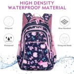 3PCS School Backpack for Girls, Kids Bookbags Set Primary Girls Students (Daypack + Lunch Bag + Pencil Case) (Navy Blue)
