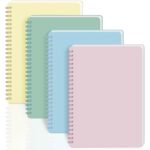 4 Pack Spiral Notebooks,A5 Size Hardcover Spiral Notebook,College Ruled Spiral Notebook,Great Notebook for Work,80 Sheets/160 Pages for Office, School, and Gift