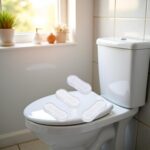 4 Pcs Transparent Toilet Seat Bumper Set, Silicone Strong Adhesive Toilet Seats Lid Bumpers, Adhesive Lid Buffers,Toilet Seat Buffers Lid Rubber Pads for, Home, Hotel and...