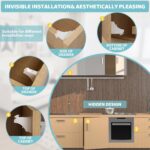 4our Kiddies 12 Pack Child Safety Magnetic Cabinet Locks with 2 Keys, No Drill Baby Proofing Drawer Locks for Baby Safety, Invisible Adhesive Magnetic Cupboard Locks for Kitchen...