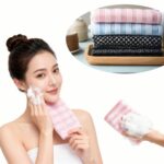 4PCS Blissal Exfoliating Shower Towel,Rip-Resistant Exfoliating Washcloth, African Net Sponge Loofah Body Scrub Exfoliator,Long Washcloth Back Body Scrubber for Men & Women