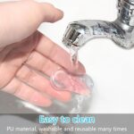 5 PCS Toilet Seat Buffer Pads, Silicone Bidet Toilet Seat Bumper Silent Anti-Collision Transparent Sticker for Quiet and Comfortable Toilet Seat Cover