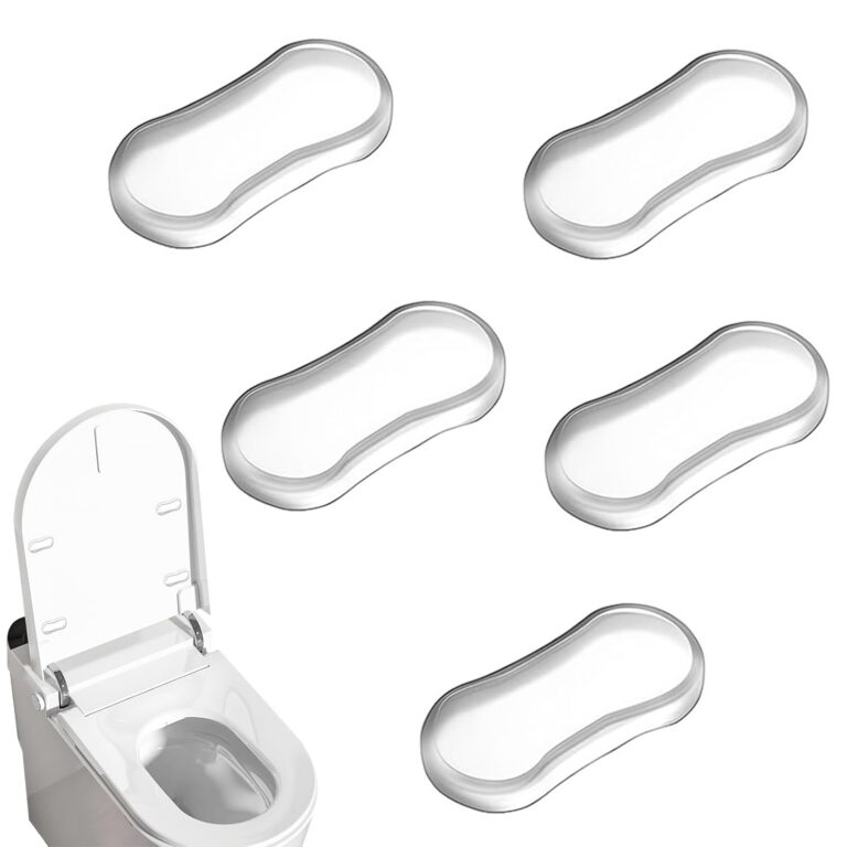5 PCS Toilet Seat Buffer Pads, Silicone Bidet Toilet Seat Bumper Silent Anti-Collision Transparent Sticker for Quiet and Comfortable Toilet Seat Cover