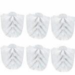 6 Pack Toilet Bowl Brush Replacement Head, WizeFolk Premium Toilet Scrub Brush Cleaning Round Ball Shaped Toilet Brush Heads White