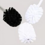 6 Pack Toilet Bowl Brush Replacement Head, WizeFolk Premium Toilet Scrub Brush Cleaning Round Ball Shaped Toilet Brush Heads White