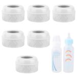 6pcs Replacement Bottle Nipple Collars Rings for Dr. Brown's Narrow Plastic & Glass Bottles 4oz & 8oz, No Leak BPA Free Caps Nipple Ring Collars Spill Proof Baby Feeding Parts...