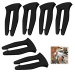 6PCS Stove Knob Covers for Child Safety, Silicone Protective gas stove knob safety covers, Durable Stove Locks Prevent Accidental, Easy to Install and Use (Black)