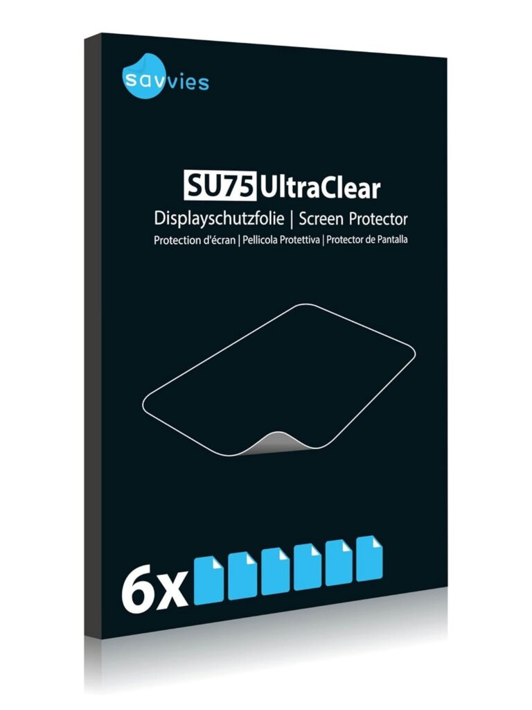 6X Savvies Ultra-Clear Screen Protector for Garmin Alpha 200i K, accurately Fitting - Simple Assembly - Residue-Free Removal