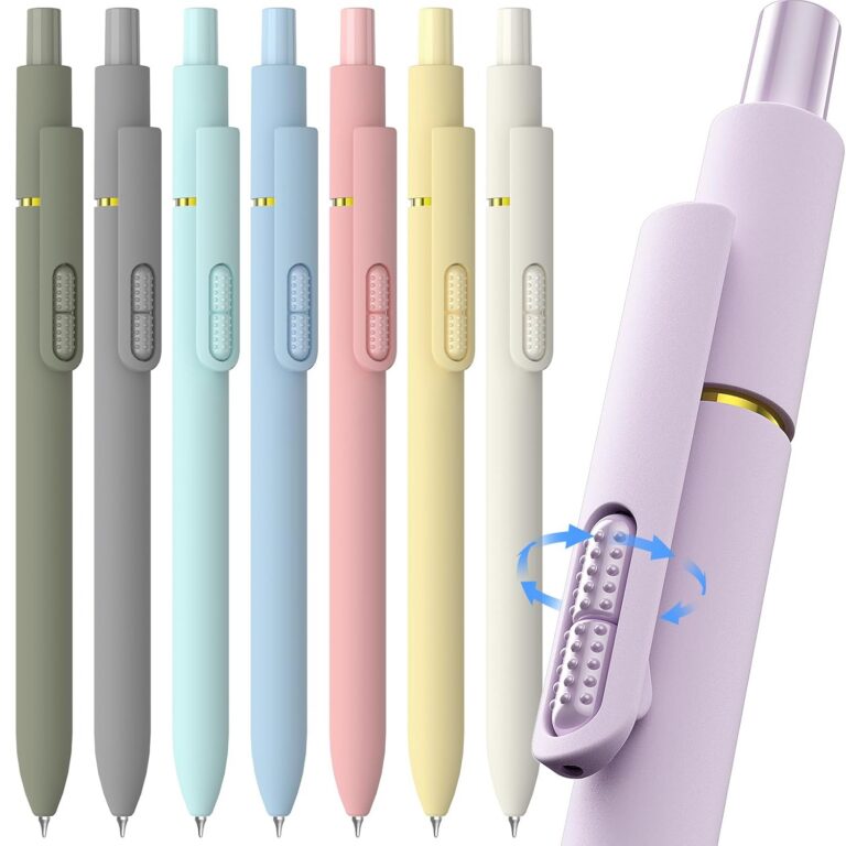 8-Pack Gel Pens, 0.5mm Black Ink Pens Fine Point Smudge-Proof & Fast-Drying, Smooth Ink Retractable Pen for Left Handed School Office Supplies