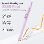 8-Pack Gel Pens, 0.5mm Black Ink Pens Fine Point Smudge-Proof & Fast-Drying, Smooth Ink Retractable Pen for Left Handed School Office Supplies