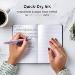 8-Pack Gel Pens, 0.5mm Black Ink Pens Fine Point Smudge-Proof & Fast-Drying, Smooth Ink Retractable Pen for Left Handed School Office Supplies