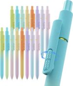 8-Pack Gel Pens, 0.5mm Black Ink Pens Fine Point Smudge-Proof & Fast-Drying, Smooth Ink Retractable Pen for Left Handed School Office Supplies