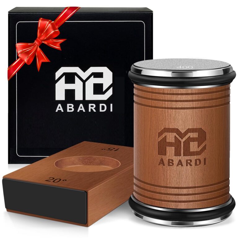 Abardi Rolling Knife Sharpener, Knife Sharpening with Diamonds Made Easy, Knife Sharpeners Kit with 15 & 20 Degree Magnetic Angle, Kitchen Gadgets Birthday Gifts for Men Dad...