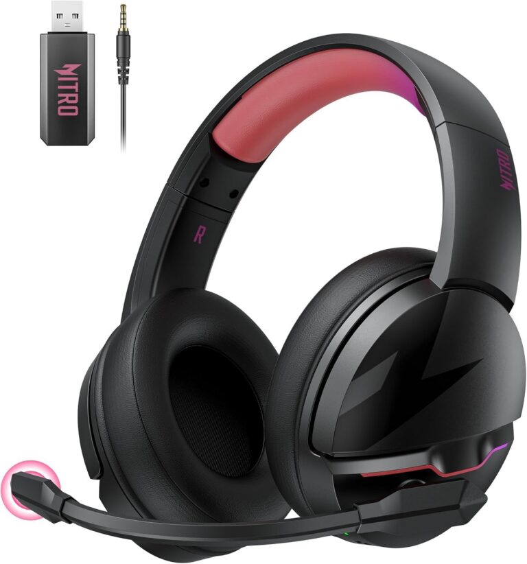 acer 2.4GHz Flex Wireless Gaming Headset | Non-Stop 100H Battery | Dynamic 50mm Drivers | Clear Voice Mic | Bluetooth5.3, 3.5mm | Gaming Headphones for PC, Meeting, Music, PS4...
