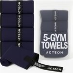 Acteon Microfiber Quick Dry Gym Towel, Silver ION Odor-Free Mega Absorbent Fiber, Fast Drying, Men & Women Workout Towels for Body Sweat, Beach Camping, Travel