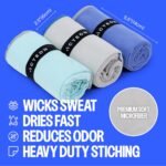 Acteon New Microfiber Quick Dry Gym Towel, Silver ION Odor-Free Mega Absorbent Fiber, Fast Drying, Men & Women Small Workout Gear for Body Sweat, Beach, Working Out, Camping,...