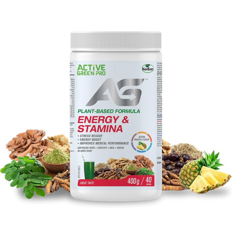 Active Green Pro® - Energy & Stamina Powder, Blend of Adaptogenic Herbs, Cordyceps, Maca & Vegetables, Plant-Based Formula, No Fillers, No Sugar Added - 40 Servings