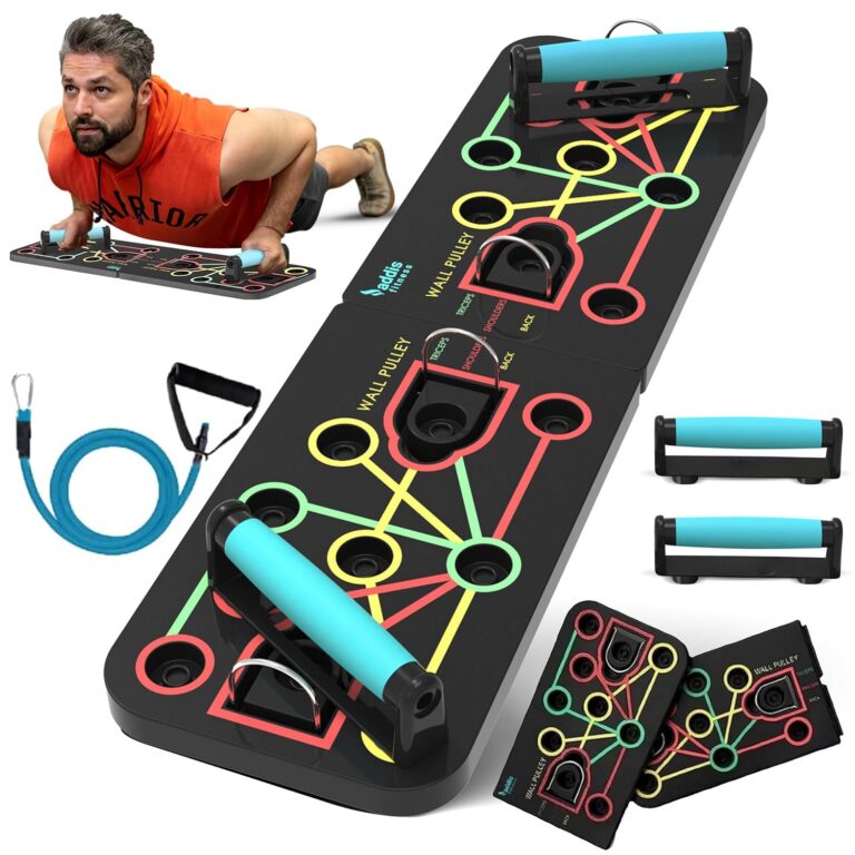 Addis Push up board | Push-up bard with Tension band | 7 in 1 Portable and foldable | Easy to use any where | Color-Coded Strength Training Tool | Superior Gym Accessories for...