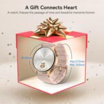 aeac Smart Watch for Women, AMOLED Ultra-Clear Screen Activity Trackers with Heart Rate/Sleep/SpO2 Monitor, Waterproof Fitness Smartwatch for iPhone/Samsung/Android（Rose Gold）