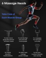 AERLANG Massage Gun,Fathers day gift ideas Percussion Massage Gun, Muscle Handheld Deep Tissue Massager (Black)-– Six Different Adjustable Heads for Different Muscle Groups - 20...