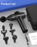 AERLANG Massage Gun,Fathers day gift ideas Percussion Massage Gun, Muscle Handheld Deep Tissue Massager (Black)-– Six Different Adjustable Heads for Different Muscle Groups - 20...