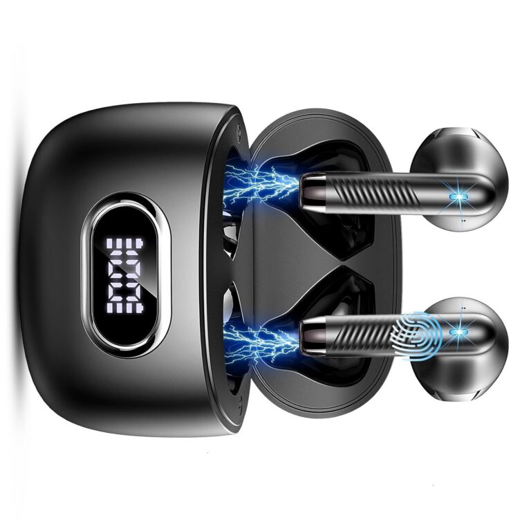 AI Translation Earbuds Real-Time, 7 Translation Modes, 49H Headphones Translator HD Sound with ENC Mics for Travel/Business/Learning, Black