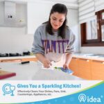 AIDEA Microfiber Dishcloth Kitchen Towels 12”x12”, Super Soft and Absorbent-8 Pack, Multi-Purpose Dish Towels for Home, Kitchen-Grey/White