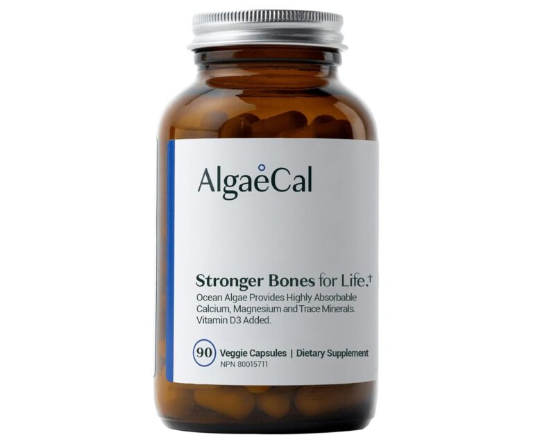 AlgaeCal - Clinically Supported Plant Based Calcium Supplement, Vitamin D3 (1000 IU) for Bone Strength. Contains 13 Trace Minerals Supporting Bone Density - 90 Veggie Caps