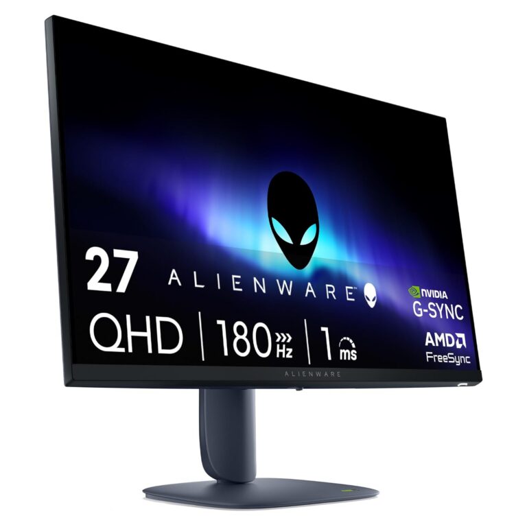 Alienware 27 Gaming Monitor - AW2725DM - 27-inch QHD (2560 x 1440) up to 180 Hz Display, 1ms Gray to Gray, IPS Panel, NVIDIA G-SYNC, AMD Freesync, VESA AdaptiveSync, VESA...