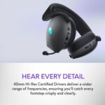 Alienware Tri-Mode Wireless Gaming Headset AW725H - Wired/Wireless, Bluetooth 5.3, Audio Output - 20 Hz, Mini-Phone (3.5mm), Battery Talk Time Up to 55 Hrs (Bluetooth), Dark...